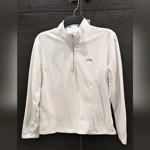The North Face Classic White TKA 100 Fleece Pullover - Picture 1 of 5